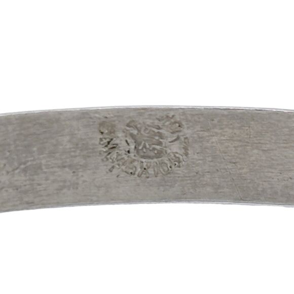 Vintage Mexico Sterling Silver 925 6.5mm Hand Tooled Bangle Bracelet 8.25" - Picture 4 of 8